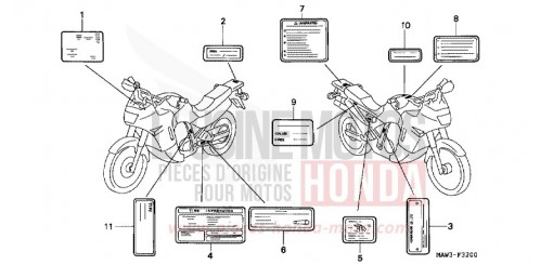 CAUTION LABEL XL600VT de 1996